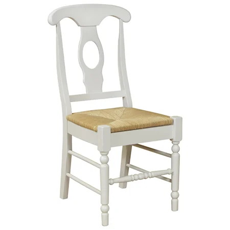 Cottage Dining Side Chair with Rush Seat